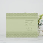 Green Wedding Order of Service & Ceremony Program (Staand voorkant)