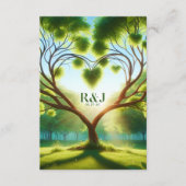 Green Wedding QR Code Enclosure Kaart (Voorkant)