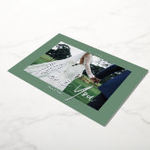 Green Wedding Real Folie 2 foto's Bedankt kaarten (Gedraaid)