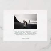 Green Wedding Real Folie 2 foto's Bedankt kaarten (Achterkant)