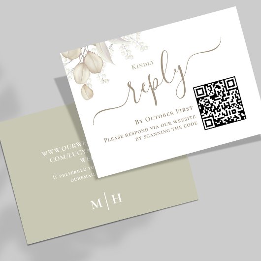 Green Wedding RSVP Aangepast antwoord