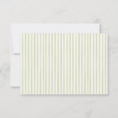 Green Wedding Striped QR code RSVP Card Kaartje (Achterkant)