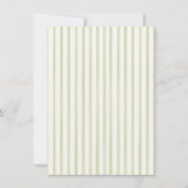 Green Wedding Striped Save The Date (Achterkant)