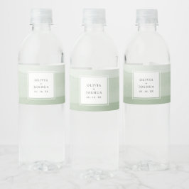 Green Wedding Waterfles Etiket