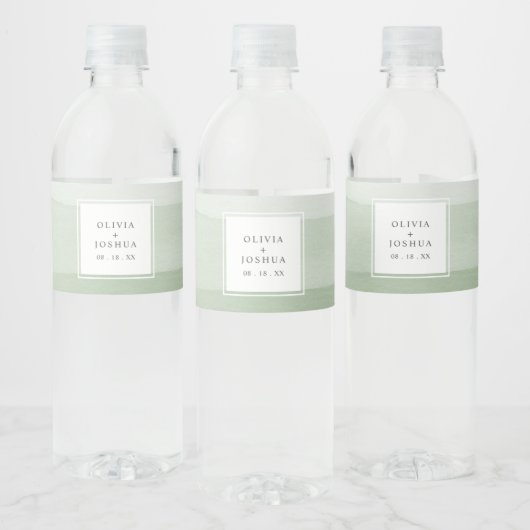 Green Wedding Waterfles Etiket (Flessen)