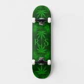 Green Weed Monogramed Persoonlijk Skateboard (Voorkant)