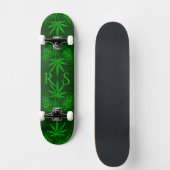 Green Weed Monogramed Persoonlijk Skateboard (Voorkant)