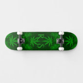 Green Weed Monogramed Persoonlijk Skateboard (Horizontaal)