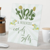 Green Weenies & Tinis Grappig Martini Verjaardagsf Reclamebord Met Voetstuk (Insitu)