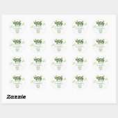 Green Weenies & Tinis Grappig Martini Verjaardagsf Ronde Sticker (Vel)