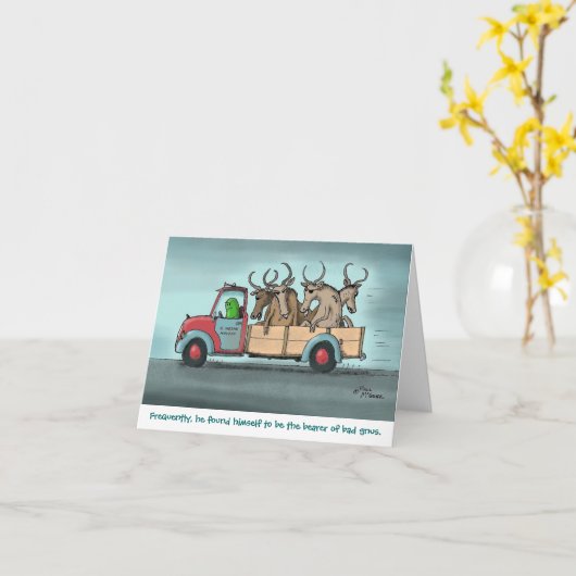 Green Weenii "Bad Gnus" Note Kaart (Gele Bloem)