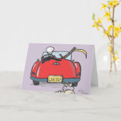 Green Weenii "Dood neemt vakantie" Get-Well Kaart (Gele Bloem)