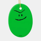 Green Weenii-kerstversiering Keramisch Ornament (Achterkant)
