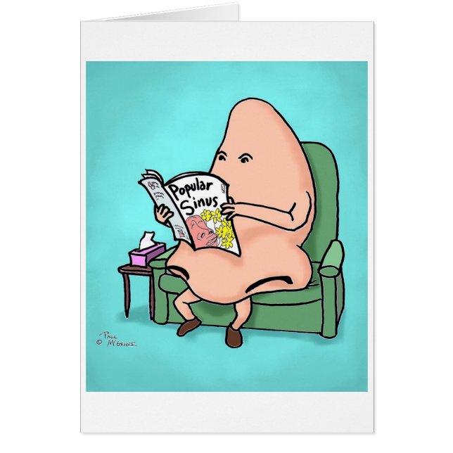 Green Weenii "Popular Sinus" Get-Well Card (Voorkant)