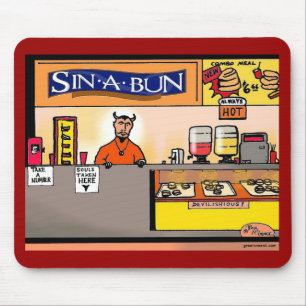 Green Weenii "Sin-A-Bun" Mousepad Muismat
