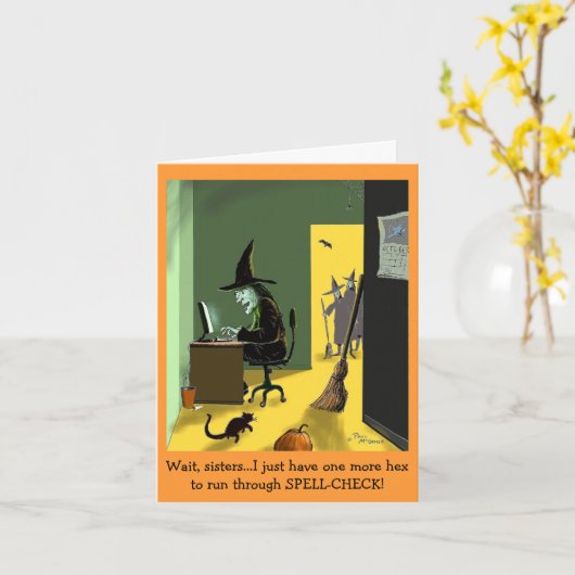 Green Weenii "Spellingcontrole" Opmerking Kaart (Gele Bloem)