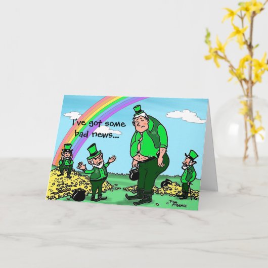 Green Weenii "The Wee Folk" St. Patrick's Day Kaar Kaart (Gele Bloem)