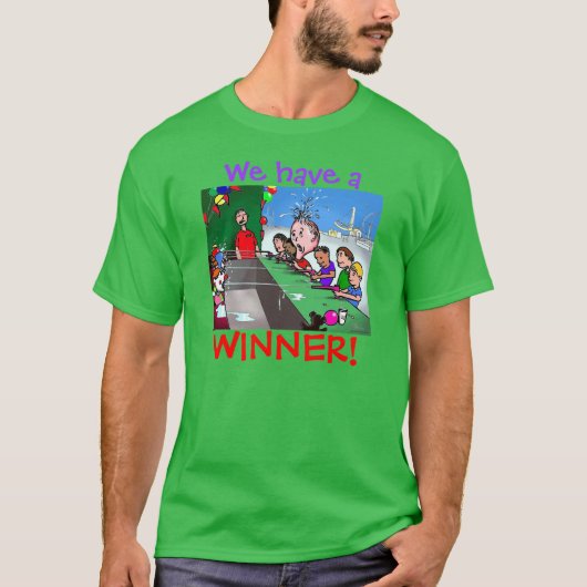 Green Weenii: "We hebben een winnaar!" Shirts (Voorkant)
