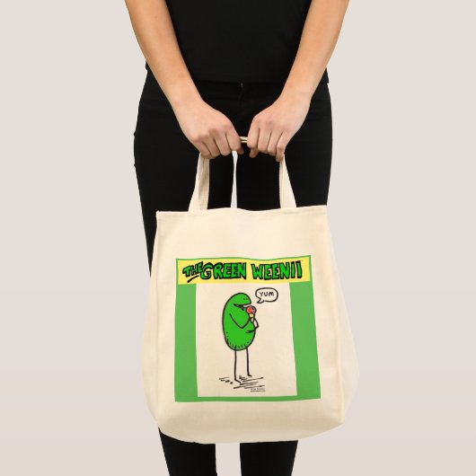 Green Weenii "Yum" Grocery Bag Tote Bag (Voorkant (product))
