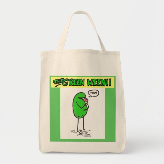 Green Weenii "Yum" Grocery Bag Tote Bag (Voorkant)