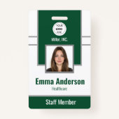 Green | Werknemer de Veiligheid van het Bedrijf va Badge (Voorkant)