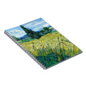 Green Wheat Field met Cypress (1889) Van Gogh art Notitieboek (Rechterzijde)