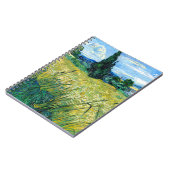 Green Wheat Field met Cypress (1889) Van Gogh art Notitieboek (Linkerzijde)
