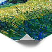 Green Wheat Field met Cypress (1889) Van Gogh Art Poster (Hoek)