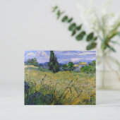 Green Wheat Field met Cypress van Van Gogh. Briefkaart (Staand voorkant)