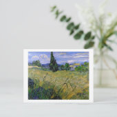 Green Wheat Field met Cypress van Van Gogh. Briefkaart (Staand voorkant)