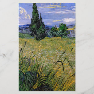 Green Wheat Field met Cypress van Van Gogh. Briefpapier