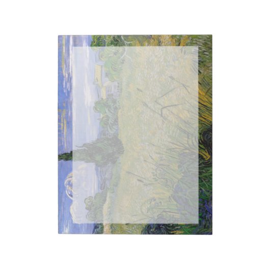 Green Wheat Field met Cypress van Van Gogh. Notitieblok (Linkerzijde)