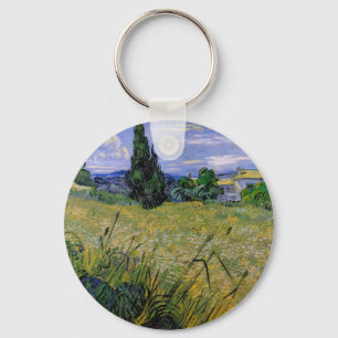 Green Wheat Field met Cypress van Van Gogh. Sleutelhanger