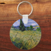 Green Wheat Field met Cypress van Van Gogh. Sleutelhanger (Voorkant)