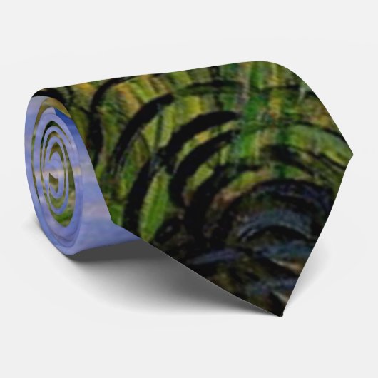 Green Wheat Field met Cypress van Van Gogh. Stropdas (Opgerold)