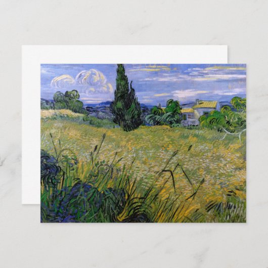 Green Wheat Field met Cypress van Vincent van Gogh (Voorkant / Achterkant)