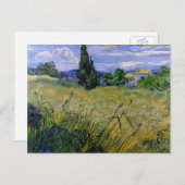 Green Wheat Field met Cypress van Vincent van Gogh Briefkaart (Voorkant / Achterkant)
