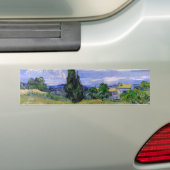 Green Wheat Field met Cypress van Vincent van Gogh Bumpersticker (Op auto)