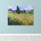 Green Wheat Field met Cypress van Vincent van Gogh Canvas Afdruk (Insitu (Houten vloer))