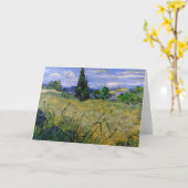 Green Wheat Field met Cypress van Vincent van Gogh Kaart (Gele Bloem)