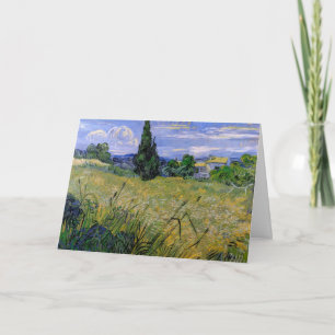 Green Wheat Field met Cypress van Vincent van Gogh Kaart