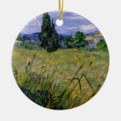 Green Wheat Field met Cypress van Vincent van Gogh Keramisch Ornament (Voorkant)