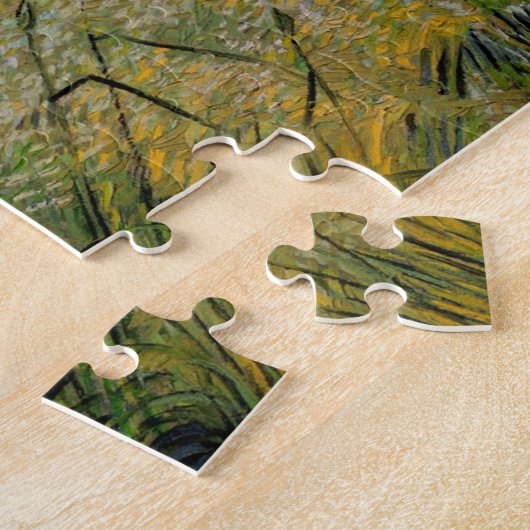 Green Wheat Field met Cypress van Vincent van Gogh Legpuzzel (Zijkant)