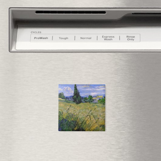 Green Wheat Field met Cypress van Vincent van Gogh Magneet (Insitu (Vaatwasser))