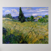 Green Wheat Field met Cypress van Vincent van Gogh Poster (Voorkant)