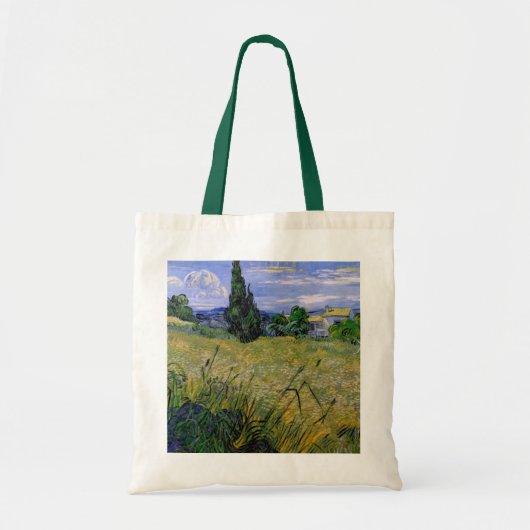 Green Wheat Field met Cypress van Vincent van Gogh Tote Bag (Voorkant)