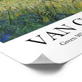 Green Wheat Field met Cypress van Vincnt van Gogh Poster (Hoek)