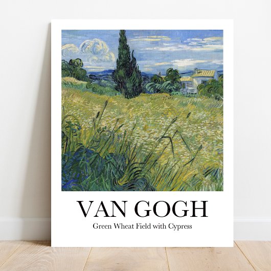 Green Wheat Field met Cypress van Vincnt van Gogh Poster