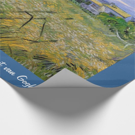 Green Wheat Field met Cypress, Vincent van Gogh. Cadeaupapier (Hoek)