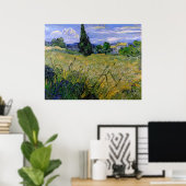 Green Wheat Field met Cypress - Vincent van Gogh Poster (Thuiskantoor)